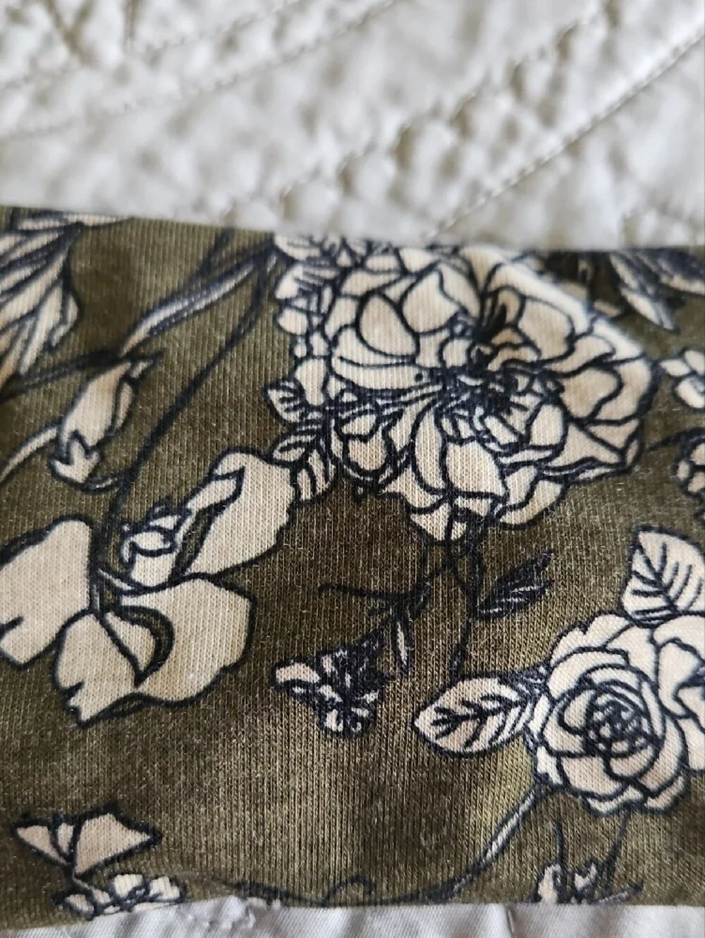 Source Unknown Floral Elastic Headbands Teal, Olive, Blue, Gray